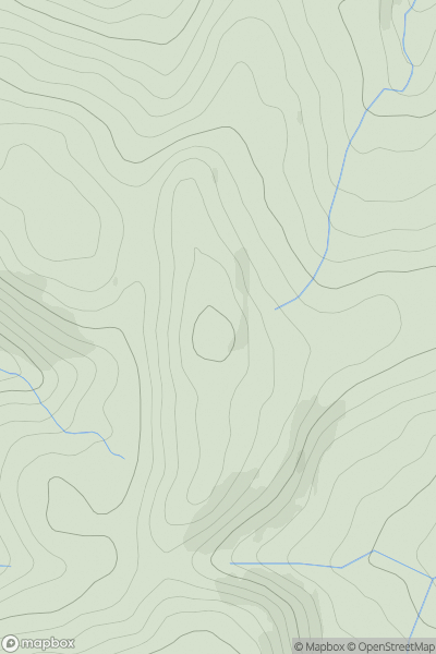 Thumbnail image for Bryn Gwyn [Welshpool to Hay-on-Wye] showing contour plot for surrounding peak